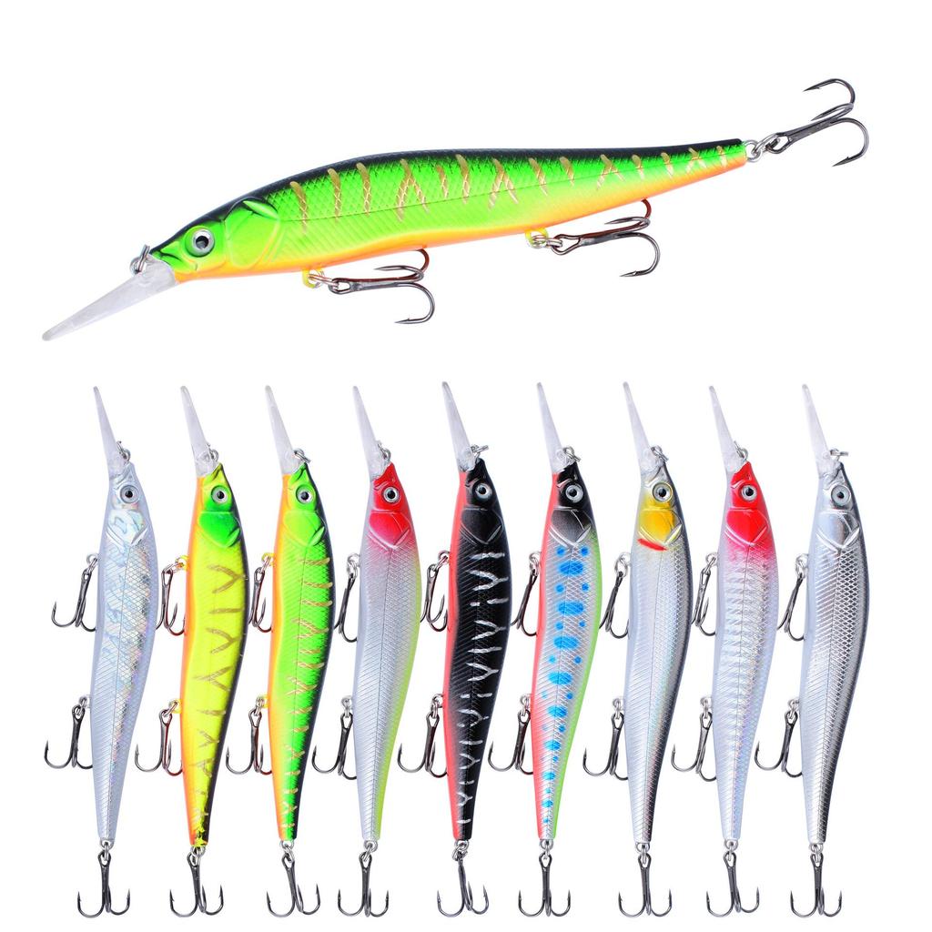 13.5cm 16g Floating Long Cast Minnow Lure: Sea Fishing Artificial Bait with Noise