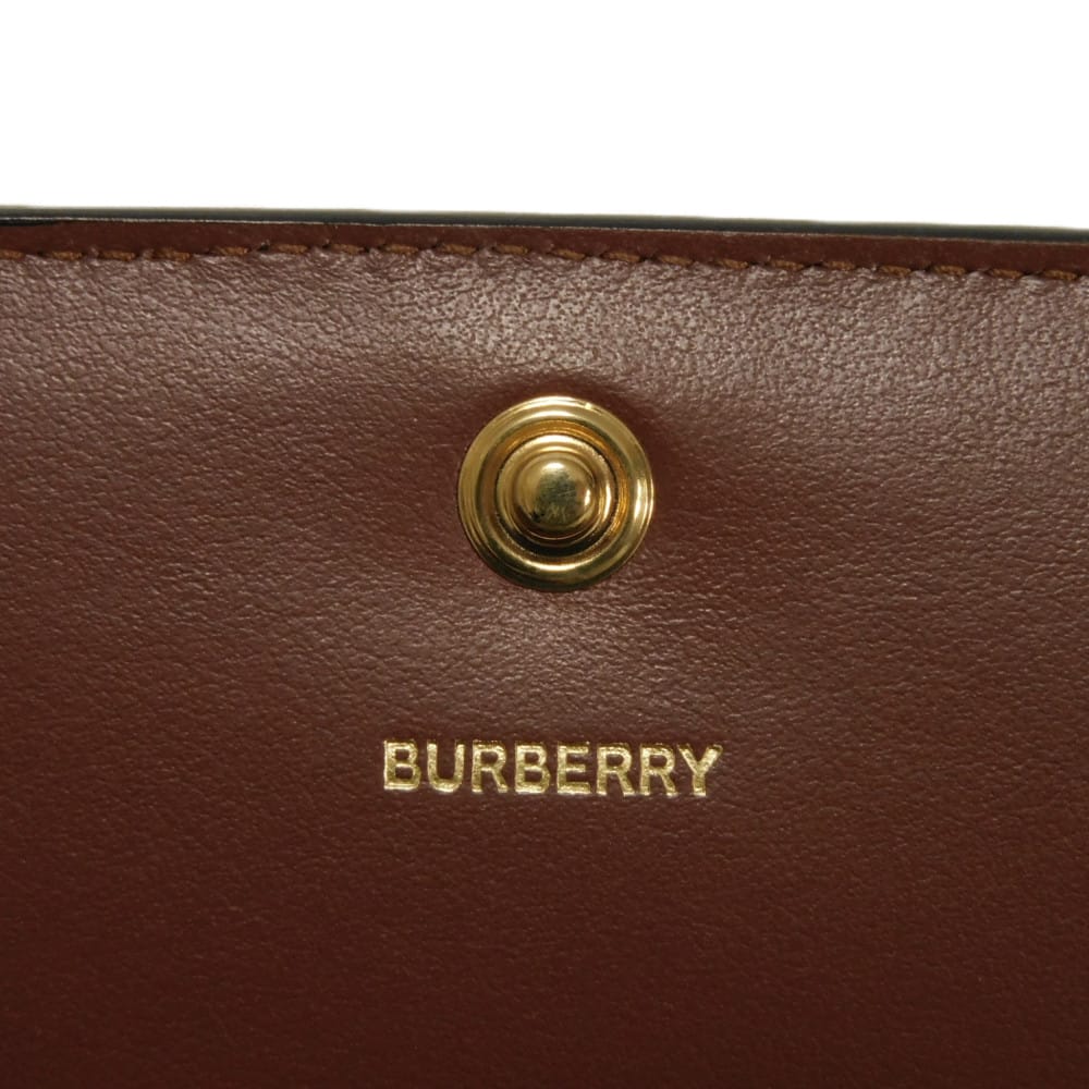 Used 11033 Icon Stripe Continental Wallet 8026001 7940 Nova Check Embossed Logo Logo Foil Stamp Beige Unisex from Japan