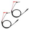 2Pcs BNC to Dual Testing Hook Probe Oscilloscope Machine Test  Coaxial Cables