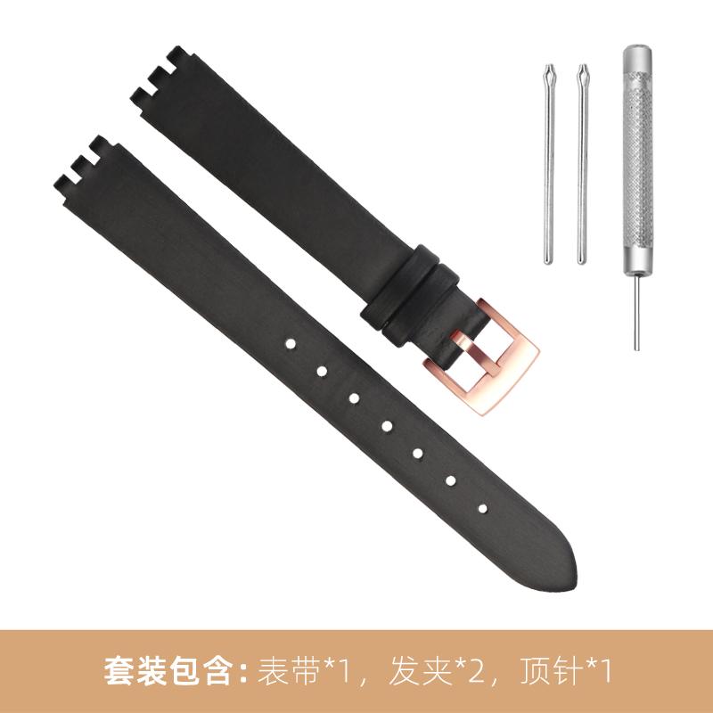New Black Red white pink blue brown Watchband For SWATCH Genuine leather Watch band 12mm cowhide Wrist strap accessories women