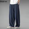 Men's Chinese Style Lightweight Linen Trousers - Summer Plus Size Loose Fit, Wide Leg, Breathable Cotton Casual Pants