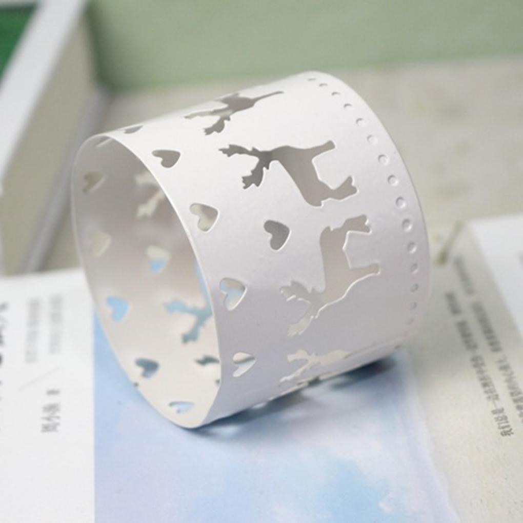 Christmas Iron Hollow Deer Tree Snowflake Candle Holder Candle Stick Home Decor