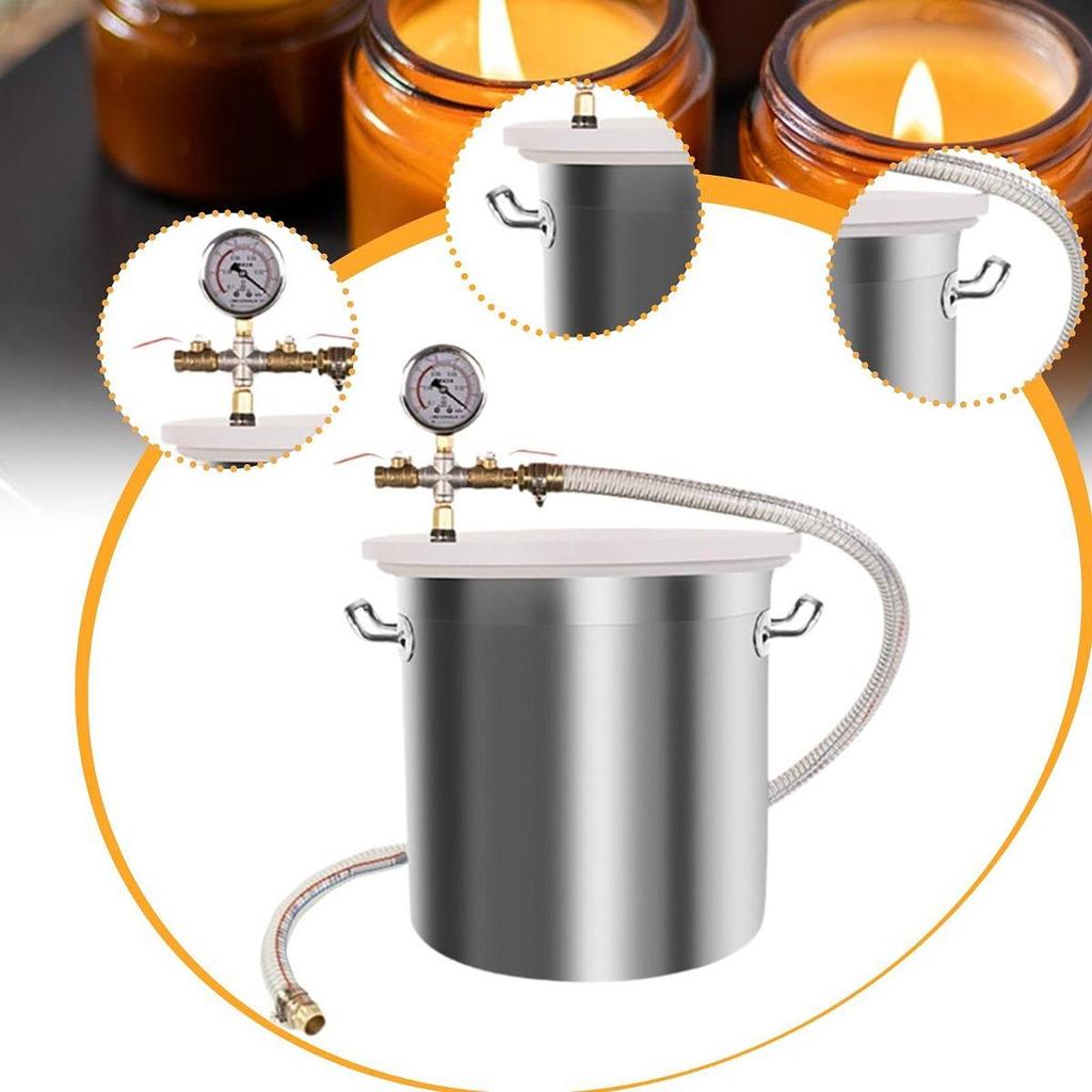 Vacuum Degassing Chamber with Lid for Resin Casting Silicones Essential Oils 12L