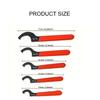 High Carbon Steel Crescents Spanner Tool Collection In Red And Black Plumbing Equipment Set For Mechanical Adjustments