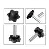 5pcs/set Star Shape Carbon Steel Handle Machine Screw Bolts Hand Knob Screws Bolt Head Thread Clamping Thumb