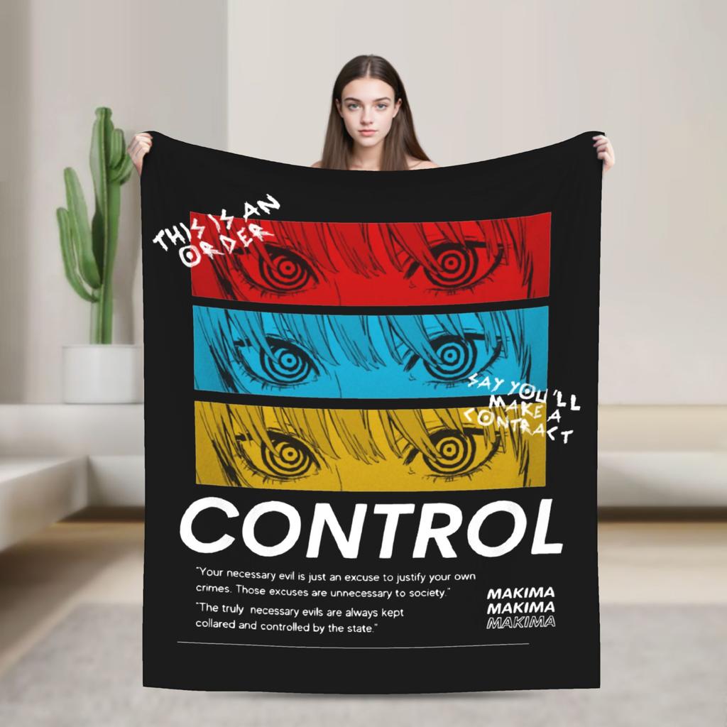 Aki Hayakawa Chainsaw Man Blanket Fleece Winter Multifunction Lightweight Thin Throw Blankets for Bed Travel Quilt