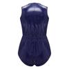 S-3XL Mens Waterproof Bodysuit Openable Crotch with Buttons Sleeveless Back Zipper Elastic Waistband One-piece Romper Jumpsuit for Clubwear Swimming