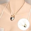 Comfort Couple Necklaces Featuring Adorable Cats Black and White Design Metal Neck Chain Jewelry for Him and Her