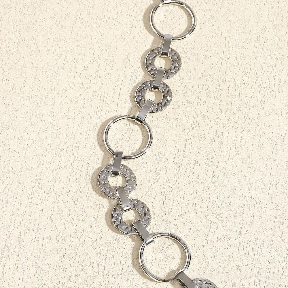 Metal Waist Chain Belt Adjustable Ladies Fashion Chain Fashion Body Link Belts for Jeans Dress
