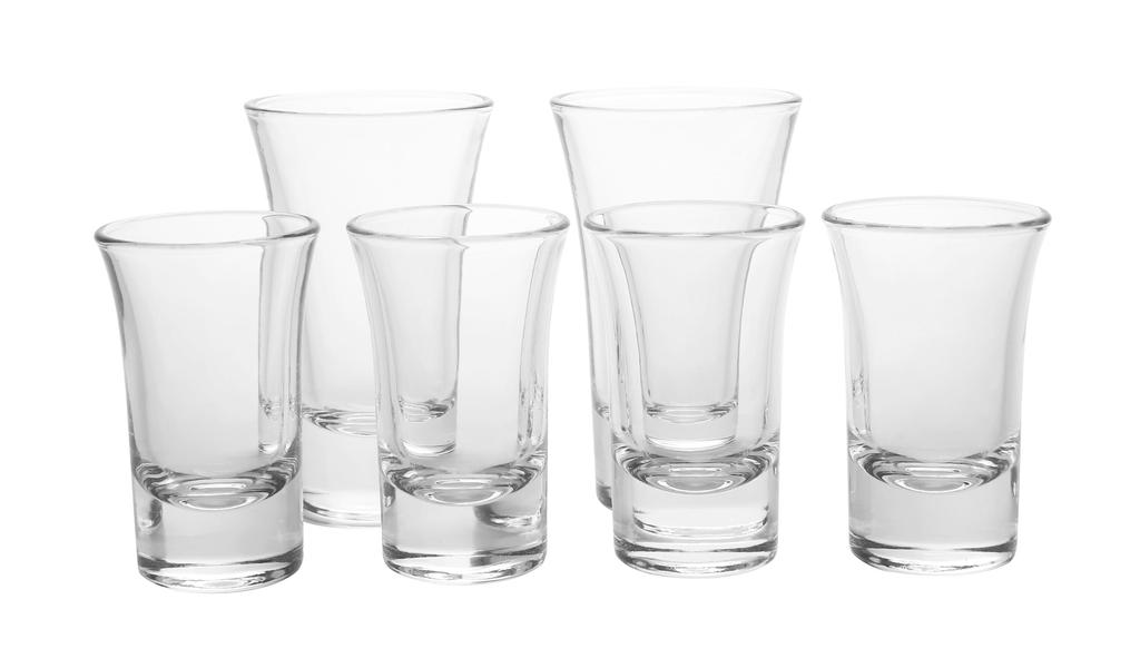 BA BON APPETIT Shot Glass Set (4 X 35ml and 2 X 70ml) - Perfect for Cocktails, Whiskey, and Chilled Drinks. Thick-Bottomed and High-Quality Box.