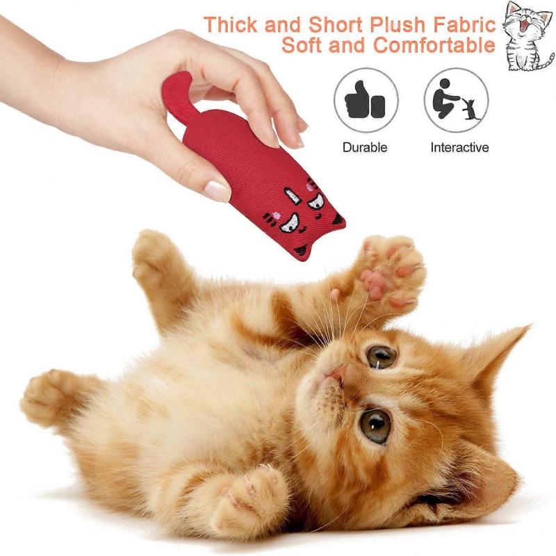 Cat Catnip Toys 3 Pack Cat Plush Teeth Cleaning Toys for Indoor Cats Kittens- Creative Scratch Chewing toy