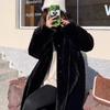 Womens Long Faux Fur Coat Thick Stand Collar Warm Winter Outerwear Elegant Casual Daily Wear