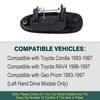 Left Right Exterior Outside Door Handle for Toyota Corolla Geo Prizm 1993-1997 RAV4 1996-1997 Left Hand Drive 69220-12170