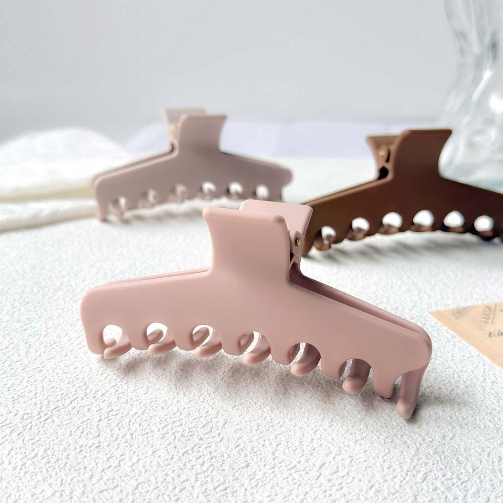 Korean Style Silicone Shark Clip Safe Solid Color Shark Clip Straight Line Shaped Hair Claw  Daily