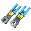 MANCOM 6P8P Crimping & Wire Stripping Pliers, EZ Multi-Color Through-Hole Crystal Head Network Cable Tool