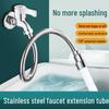 Universal Anti-Splash Swivel Faucet Extender - Stainless Steel Nozzle Extension