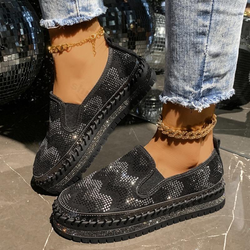 Fashion Shallow Mouth Slip on Casual Loafers Women's 2025 Summer Breathable Comfortable Thick Soled Shoes Fashion Versatile Single Shoes