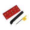 High Efficiency SCLCR1212H06 Lathe Turning Tool Holder + 10pcs CCMT060204 HM VP15TF Insert Tool Easy Blade Replacement