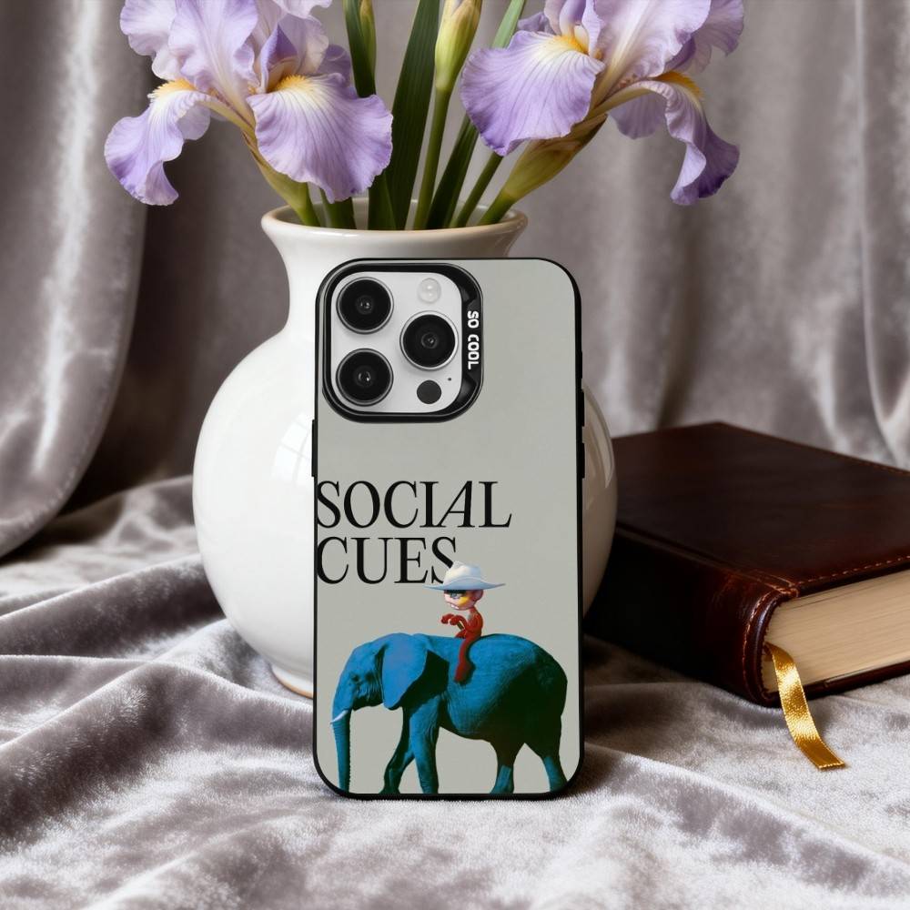 Pop-rock C-Cage the E-Elephan Phone Case For iPhone17,16,15,14,13,12,11 Plus,Pro Max Black Candy Silver Phone Case