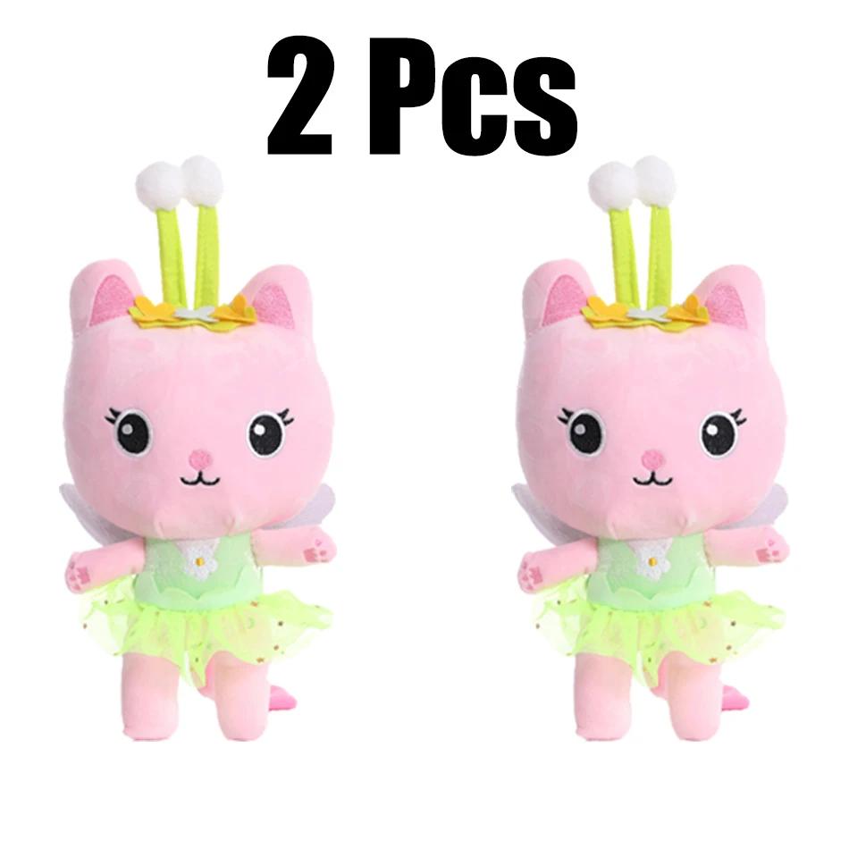 25cm 2 or 8Pcs Gabby doll house plush toy cartoon stuffed animal mermaid cat mermaid plush doll children's Christmas gift