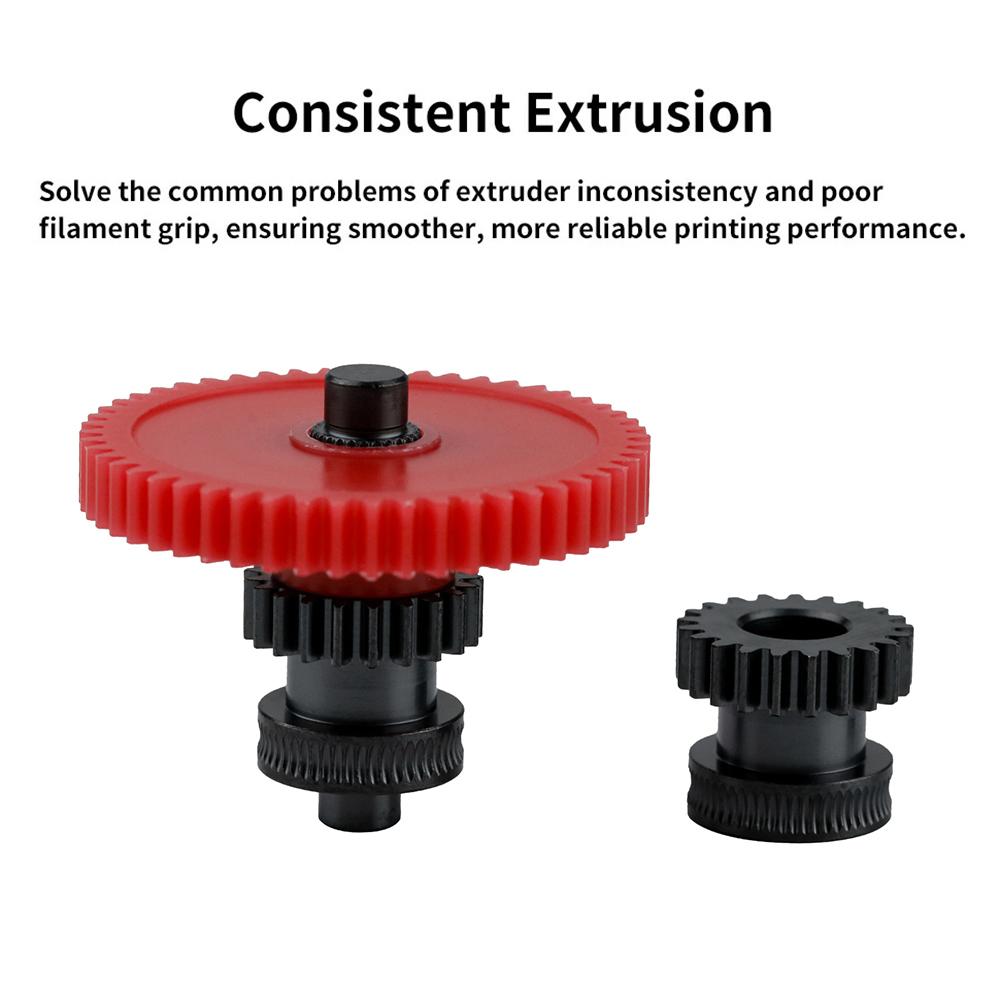 Extruder Gear Compatible with ELEGOO Neptune 4  Pro Plus Max Hardened Steel Dual Gear Kit One Shaft Design Precision