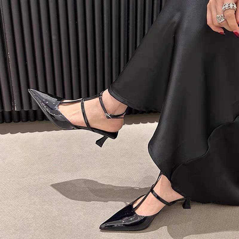 Fashion Women High Heeled Sandals Summer New Fashion Cross Strap Toe Cap Fashion Pointed Toe Sexy Luxury High Heeled Sandals Shoes