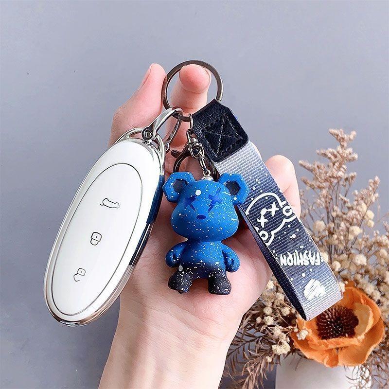 Tpu Car Key Case For Dongfeng Nammi 01 Car-Styling Remote Cover Shell Keychain Ring Housing Holder Fob Bag Accessories