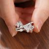 Sterling  Butterfly Rings for Women Luxury Bright Zirconia Female Aesthetic finger Band Accessories