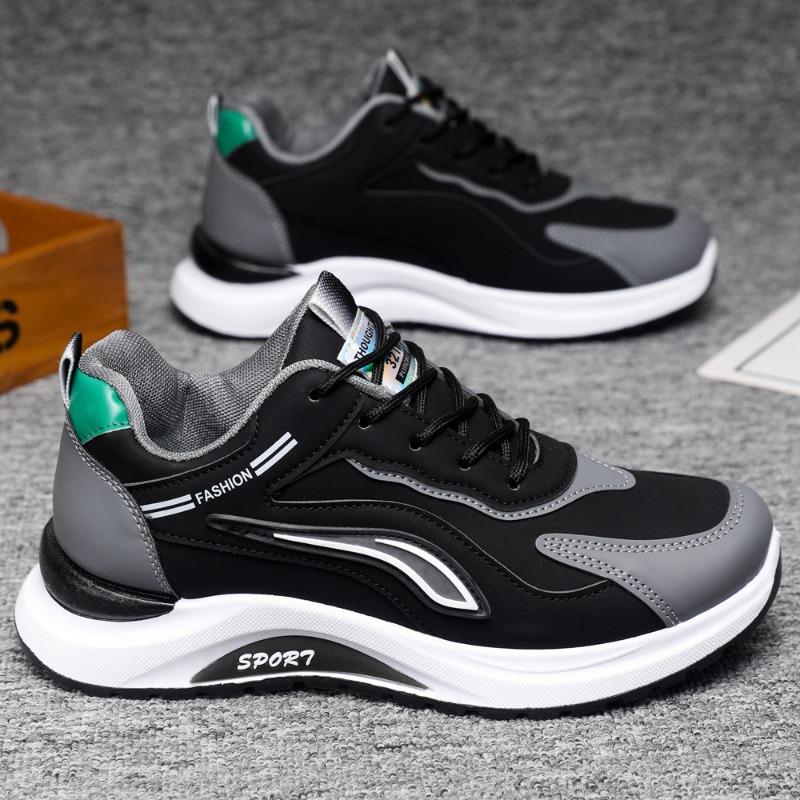 Casual men's shoes new autumn breathable leather sports running shoes men's versatile soft-soled sports men's shoes