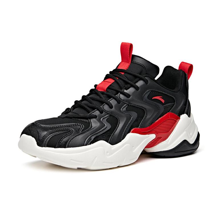 Anta All Over Victory Slip Resistant Abrasion Resistant Low Top Chunky Sneakers Men's Black 112018882-2