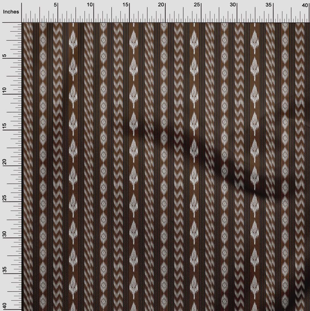 oneOone Cotton Flex Fabric Stripe Ikat Decor Fabric Printed BTY 40 Inch Wide