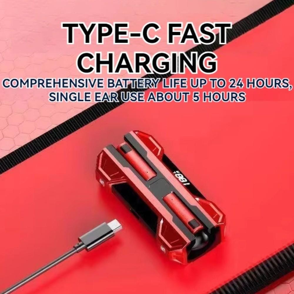 Stereo Wireless Bluetooth Earphone Metal Style Ergonomic Gaming Earbuds  Listening Music