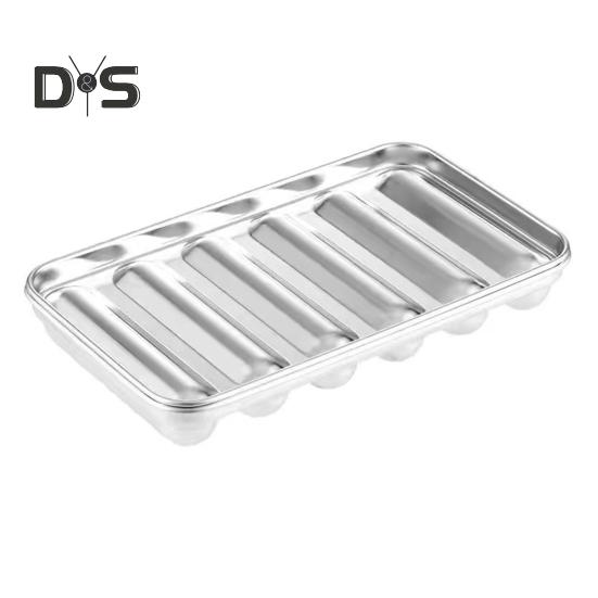 

Форма для сосисок из нержавеющей стали, 6-гнездная форма для хот-догов для домашней кухни, антипригарный инструмент для выпечки, детская еда, сосискоделательная машина с крышкой