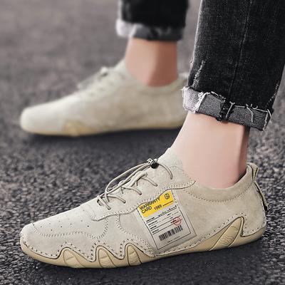 Atmungsaktive Lederschuhe für Herren Slipper Octopus Freizeitschuhe Weiche Fahrschuhe Herren Flats Walking Schnürschuhe Herrenschuhe