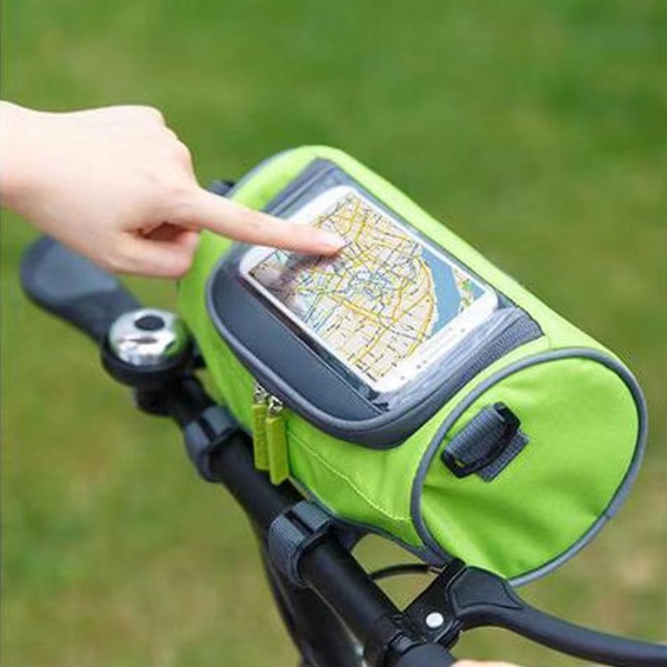 New 1 Pcs Bicycle Head Frame Holder Zipper Pack Storage Bags Waterproof Shoulder Straps Tube Pockets Window Front Cycling