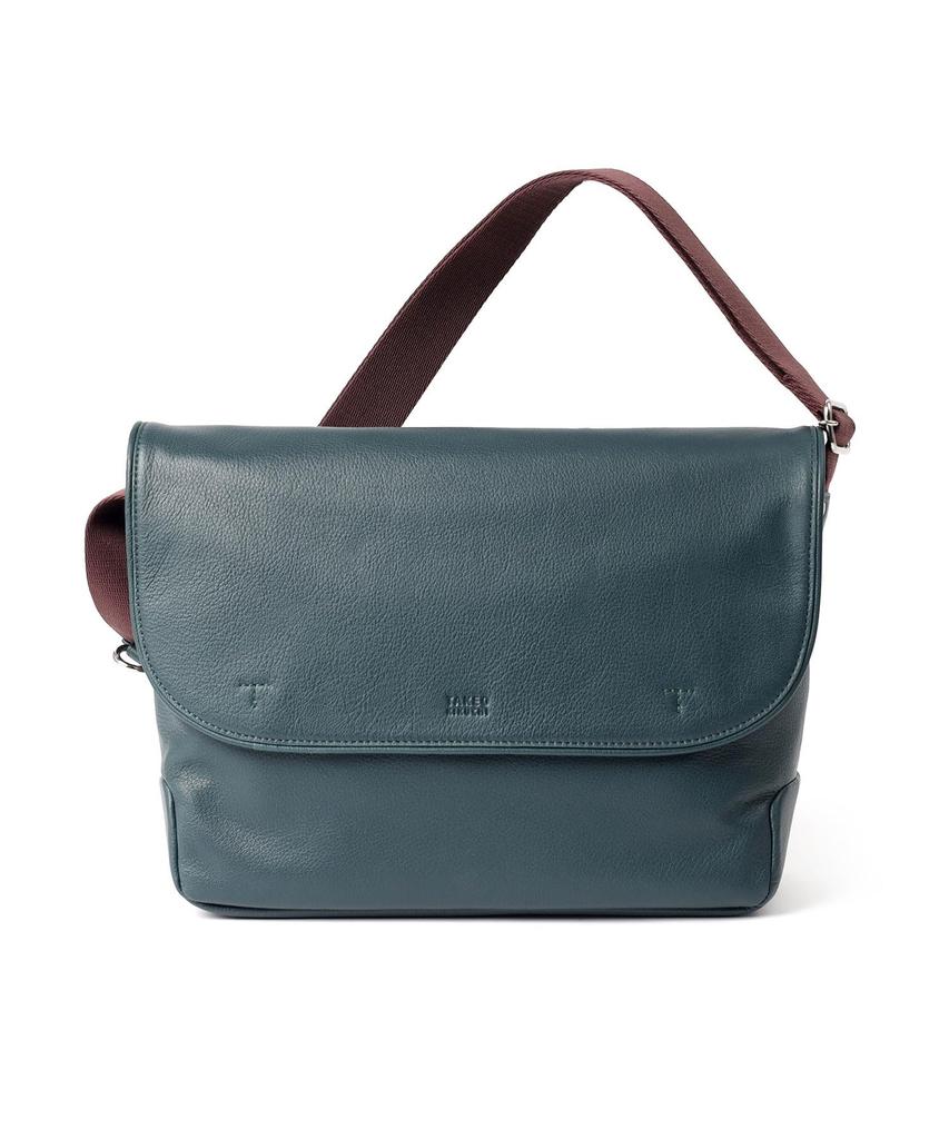 Takeo Kikuchi Men's Flap Shoulder Bag, Green