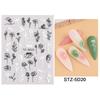 Snøklokke Nail Sticker Spring Flower Campanula 5D Preget Glider White Flora