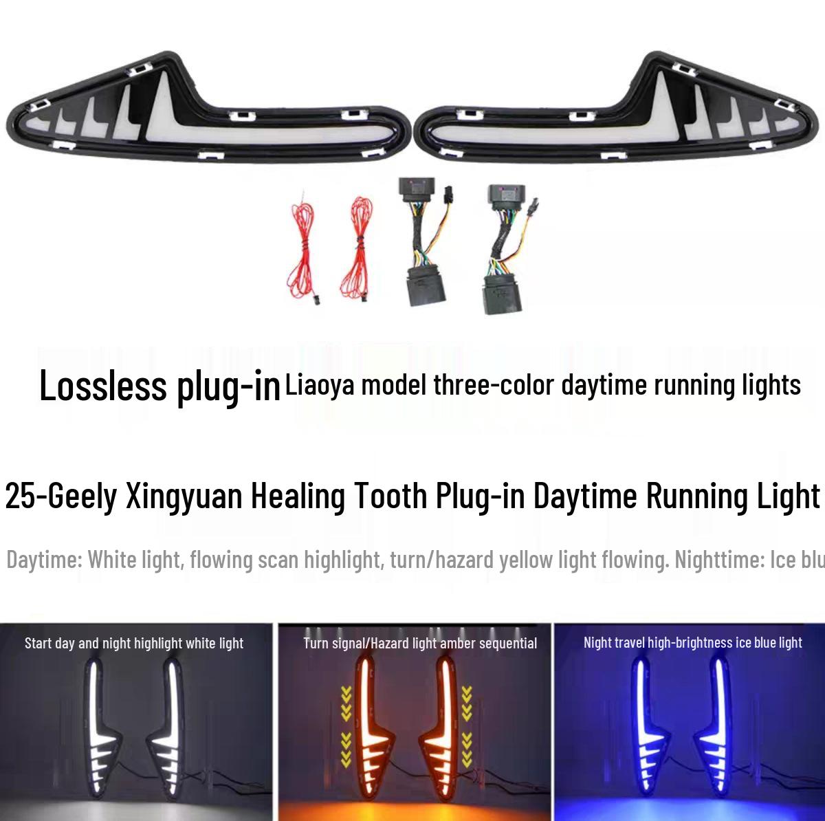 

2025+ Geely Xingyuan Front Bumper Fog & DRL Flowing Water Lights