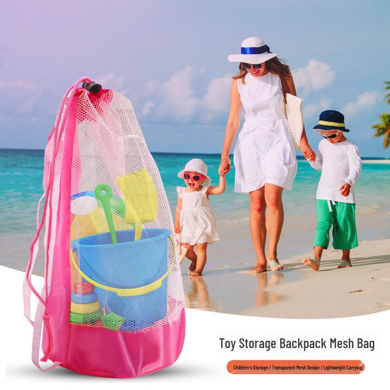 Large Mesh Backpack for Toy Storage and Beach Play