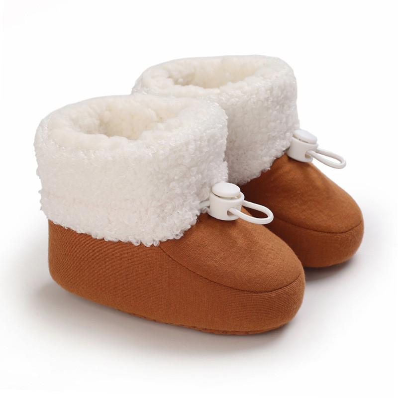 Baby Winter Cotton Shoes With Soft Sole And Magic Tape Closure For Toddler Comfort