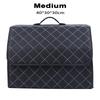 Car Storage Box Large Capacity Car Trunk Organiser Bag Auto Tools Stowing Tidying Leather Folding For Emergency Storage Box