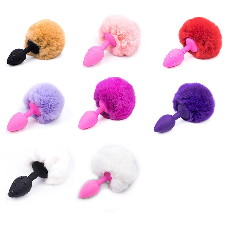 Silica Gel Anal Plug Fox Tail Anal Leker Erotisk Anus Toy Butt Plug Sexleketøy for kvinner og menn Sexy Butt Plug Voksen