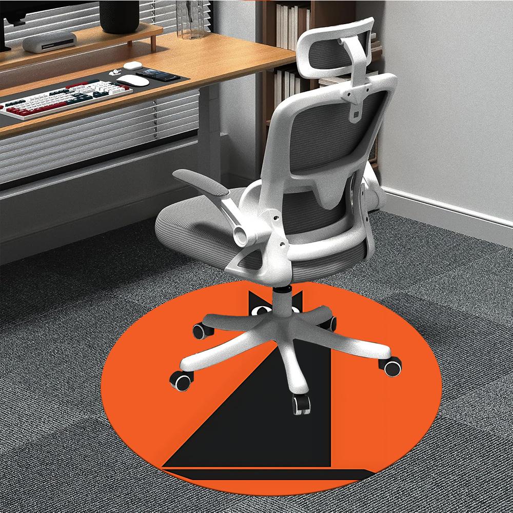 

1pc Cat Orange Office Round Area Rug, Indoor Mat Suitable ForOffice, Under Office Chairs Bedroom Living Room Home Decor, Room Decot209 80cm by 80cm