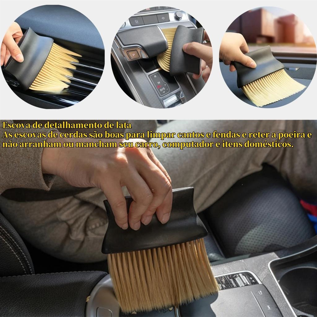 Brosse à poussière pour l'intérieur de la voiture, brosses de nettoyage pour voiture, poils doux, brosse de détaillage, outil de dépoussiérage pour