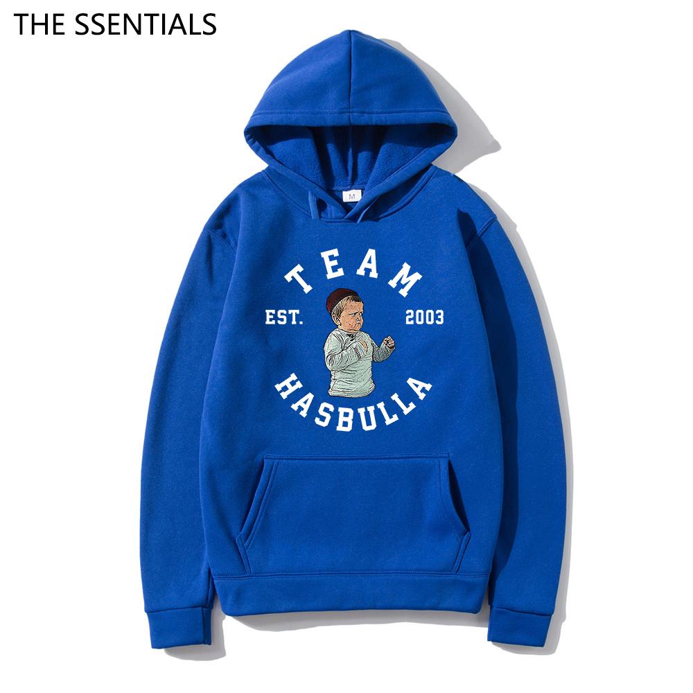 Felpa con cappuccio Team Hasbulla Classica Meme di combattimento Regalo per fan Mini Khabib Blogger Felpe con cappuccio Unisex Kawaii Pullover Felpe con cappuccio grafiche