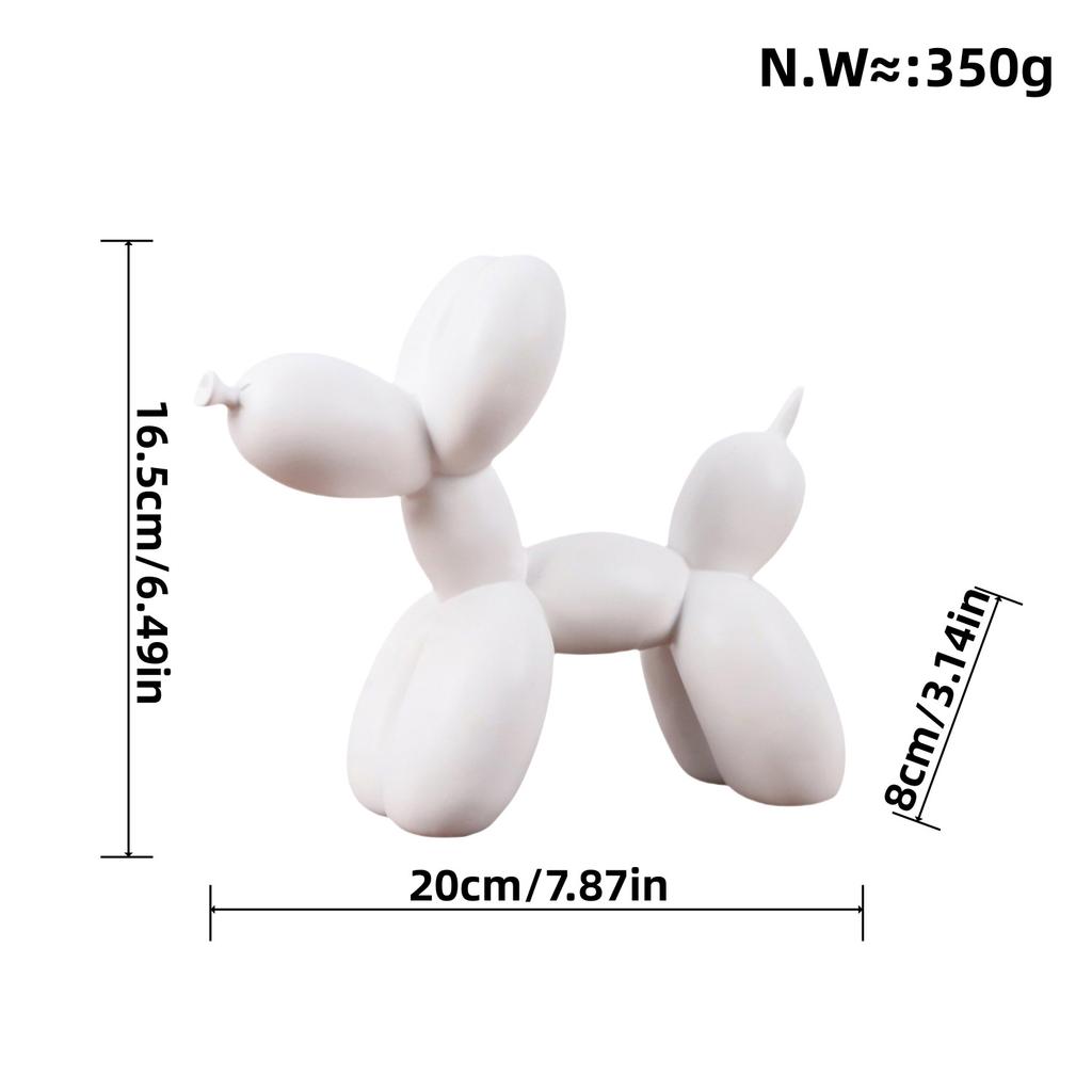 Modern Sleek Nordic Creative Design Balloon Dog Ornaments Living Room Bedroom Wine Cabinet Decoration Resin Craft Plush Decoration Art