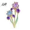 Literary Style Brooch Pin Enamel Flower Design with Smooth Edges Durable Pin Lightweight Zinc Alloy Badge for Jackets Scarves Bags Gift Artistic
