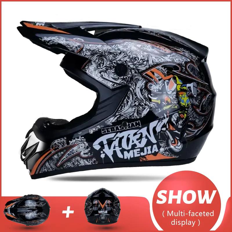 Motorcycle off-road helmet, all-season men's and women's helmet, downhill karting mountain biking racing helmet