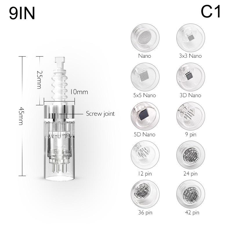 Nano 9 12 24 36 42 Pin Dr Pen N2 M5 M7 E30 Derma Pen Needle Cartridges Microneedling Machine Bayonet Replace Stamp