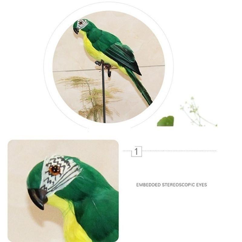 Simulation Parrot Garden Ornaments Creative Feather Lawn Figurine Ornament Animal Bird Outdoor Garden Party Prop Decoration Miniature